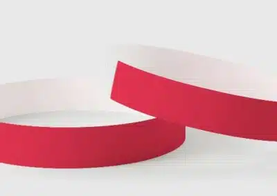 Tyvek Red Wristbands