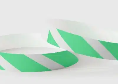 Tyvek Stripey Green Wristbands