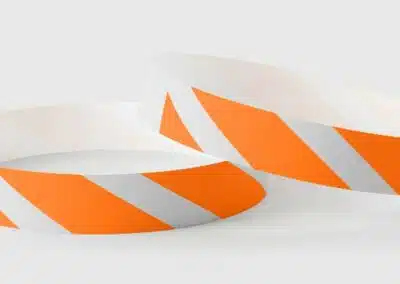 Tyvek Stripey Orange Wristbands