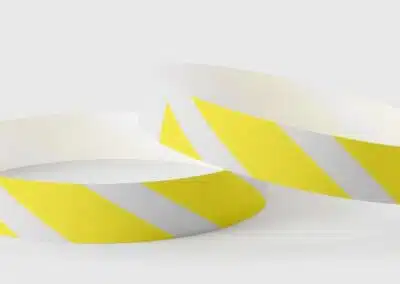 Tyvek Stripey Yellow Wristbands