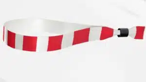 Fabric Red and white Stripes wristbands