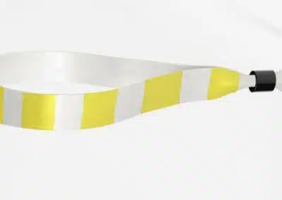 Fabric Yellow and white Stripes wristbands