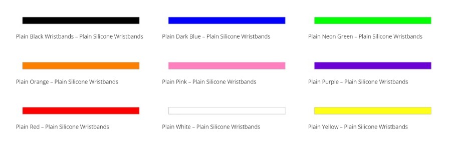 Plain Wristbands