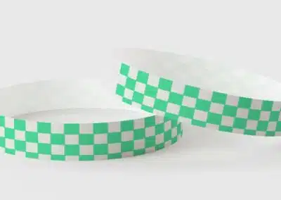 Tyvek Checked Green wristbands