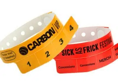 Vinyl Wristbands Detachable Tab